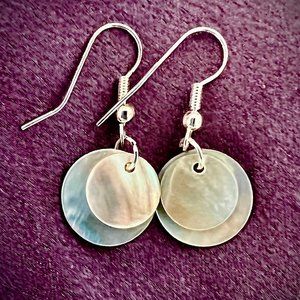 Double Circle Shell Earrings